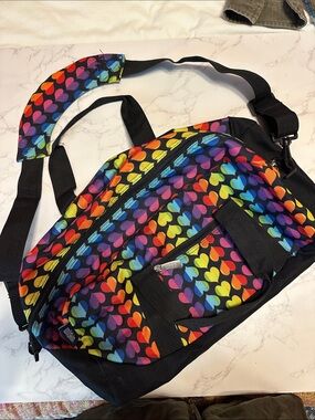 Wildkin Rainbow Heart Print Duffle Bag